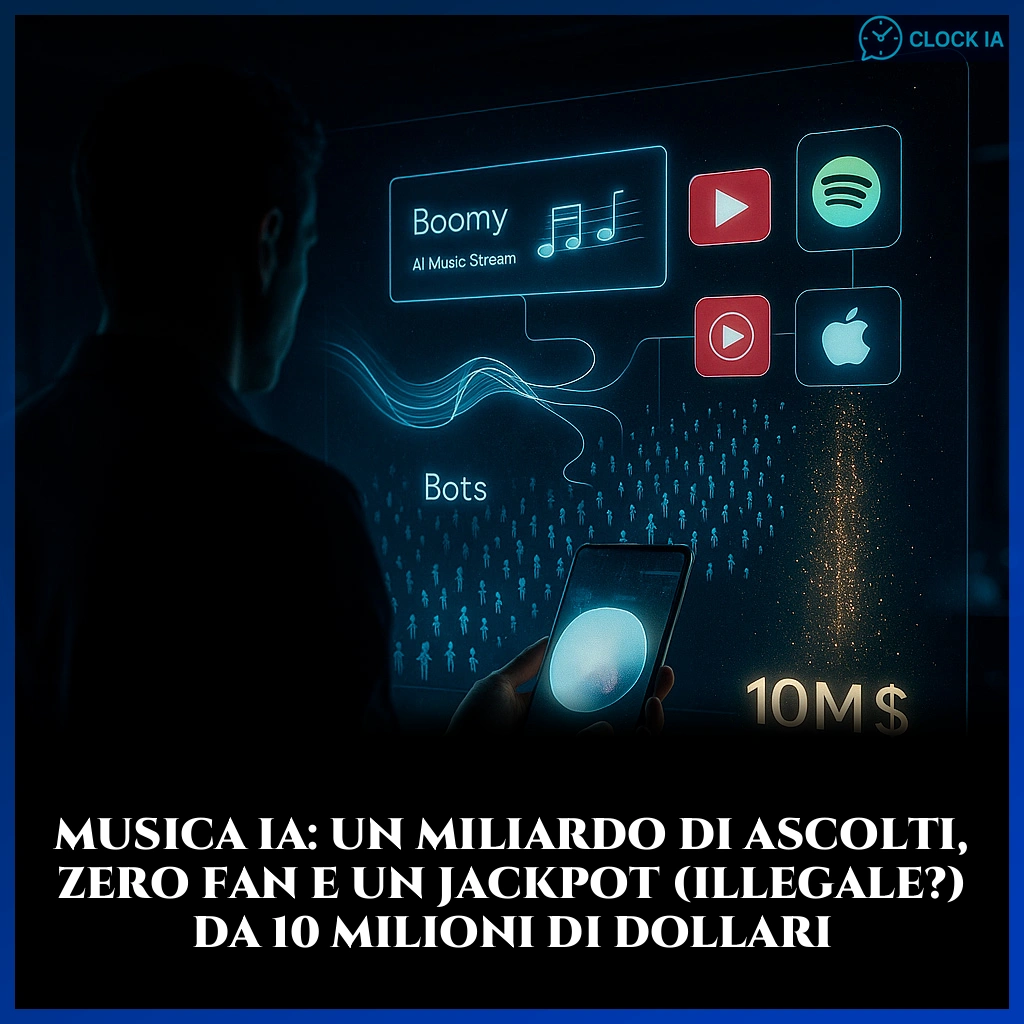 Musica IA: un miliardo di ascolti, zero fan e un jackpot (illegale?) da 10 milioni di dollari