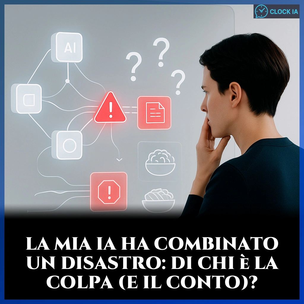 La mia IA ha combinato un disastro: di chi è la colpa (e il conto)?