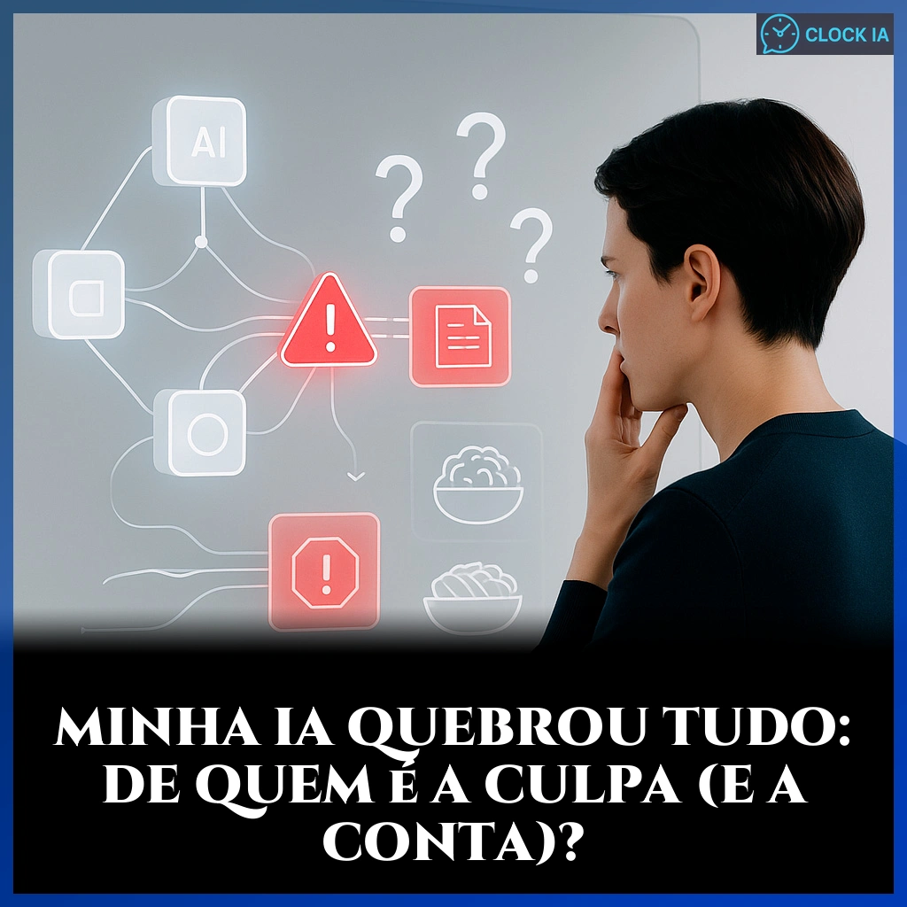 Minha IA quebrou tudo: de quem é a culpa (e a conta)?