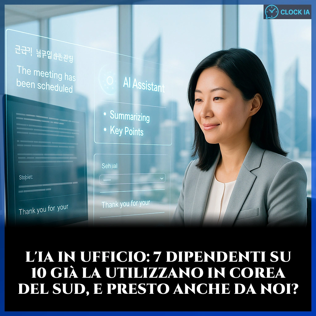L’IA in ufficio: 7 dipendenti su 10 già la utilizzano in Corea del Sud, e presto anche da noi?